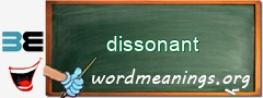 WordMeaning blackboard for dissonant